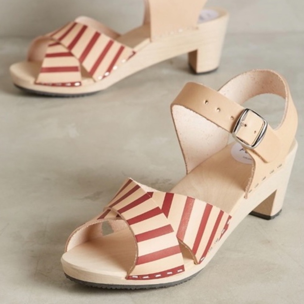 Anthropologie Terhi Pölkki Karin Wooded Heel Clog